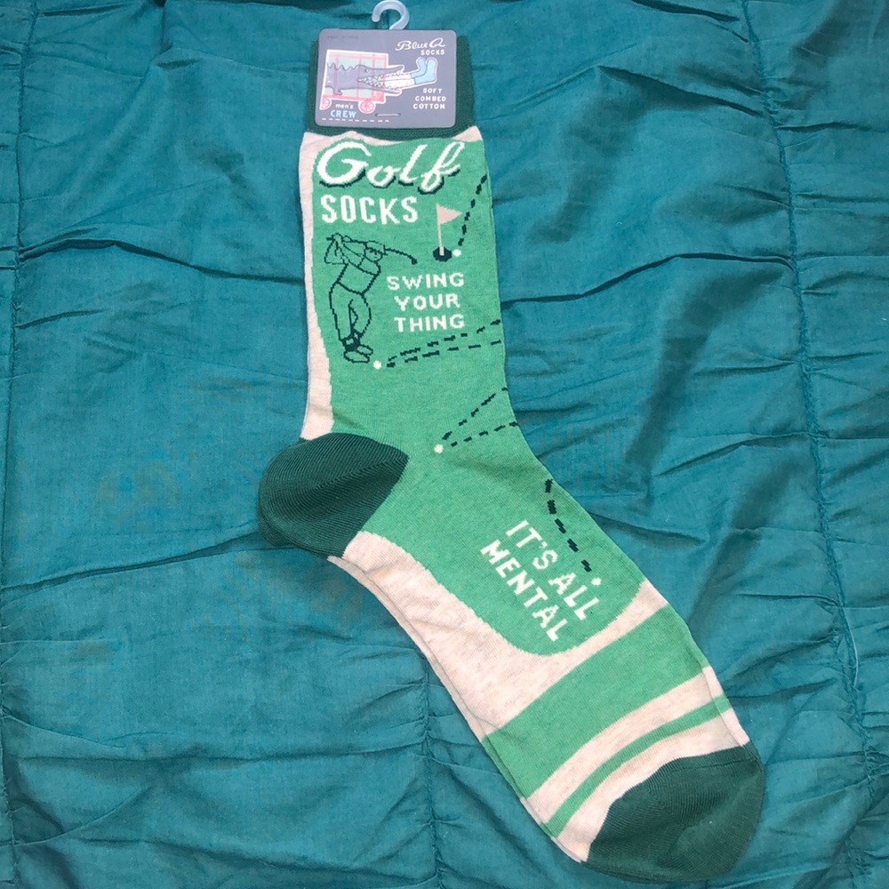 Blue Q Gold Socks Size 7-12 NWT